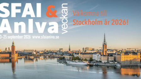 Stockholm Waterfront Congress Centre med utsikt över Riddarfjärden, plats för SFAI & AnIVA-veckan 2026