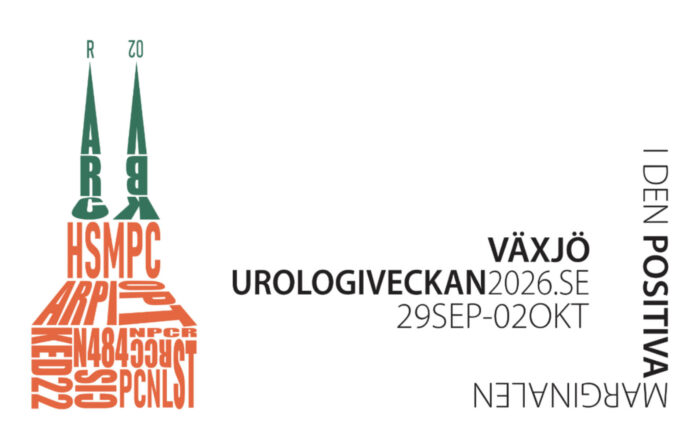 Officiell eventgrafik för Urologiveckan 2026 i Växjö, 29 september till 2 oktober, med temat "I den positiva marginalen"
